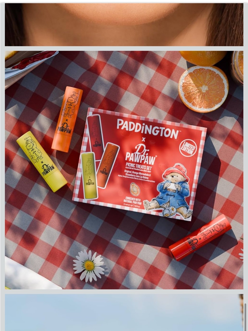 Dr. PAWPAW Paddington Picnic Treats Lip Balm Set - Red, Yellow, Orange - Picture 2 of 7